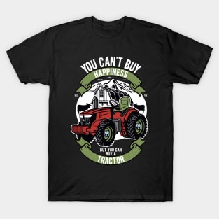 You can't buy happiness, Funny Farmer And Rancher Tractor T-Shirt